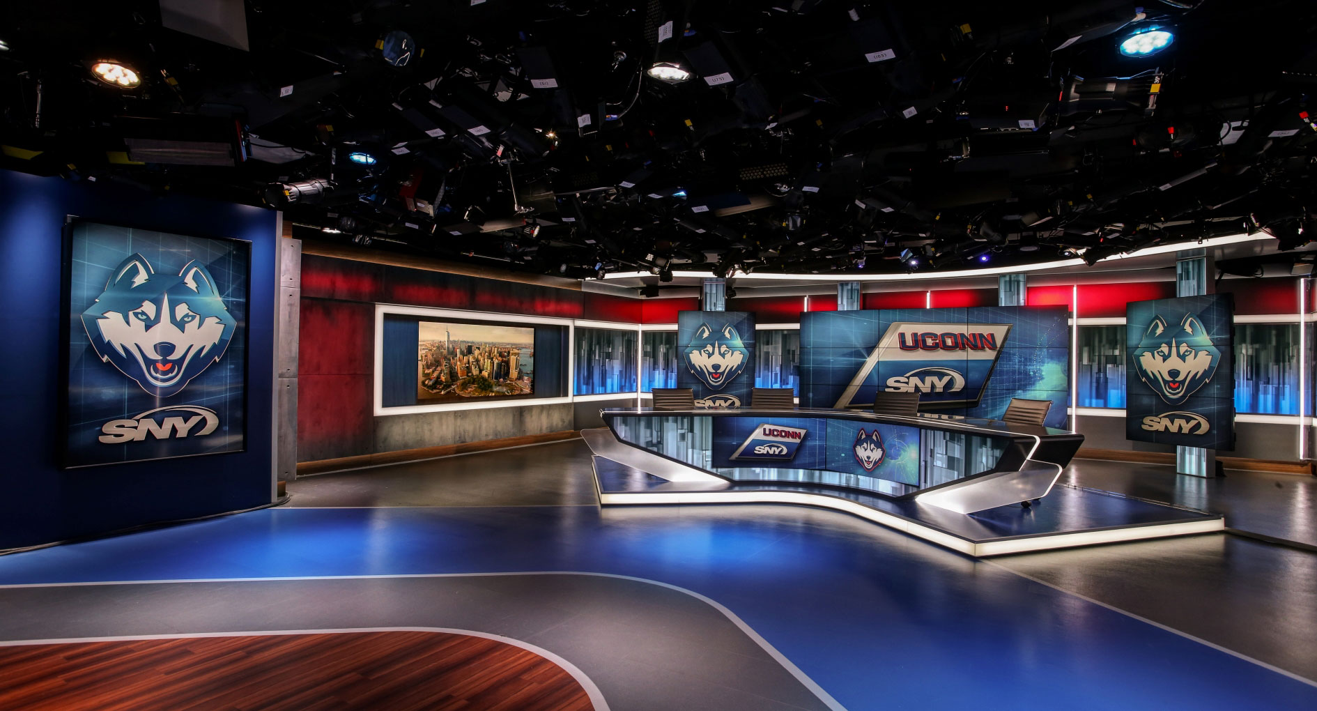 SportsNet New York studio set -- U Conn